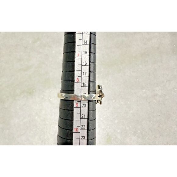 Abalone Shell Plumeria Flower Ring Minimalist Style Floral Ring 8.5 - Gift Box! - Picture 4 of 5